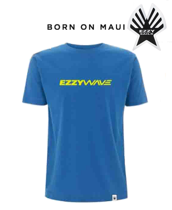 2020 EZZY 100% Cotton ;T-Shirts ;M ;ブルー・ネオンイエロー